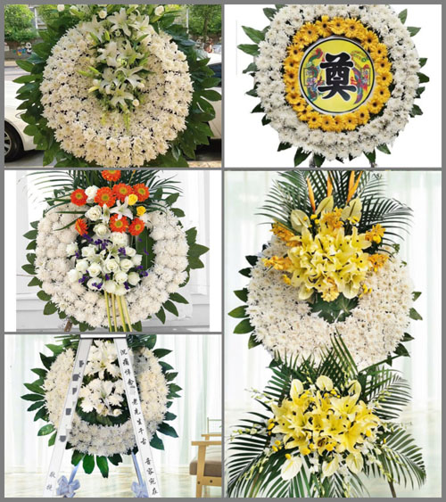湖北孝感市大悟县新城镇江冲村花圈速递